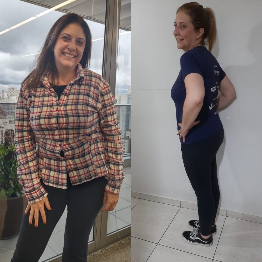 Antes e depois de uma aluna do Femme35