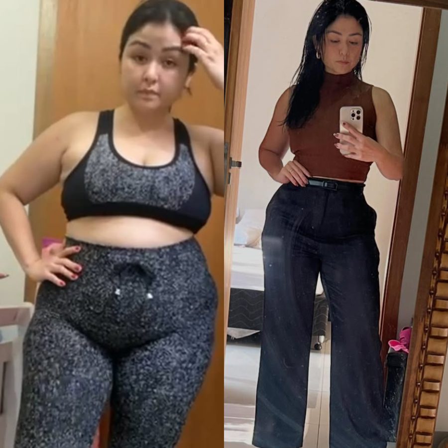 Antes e depois de uma aluna do Femme35