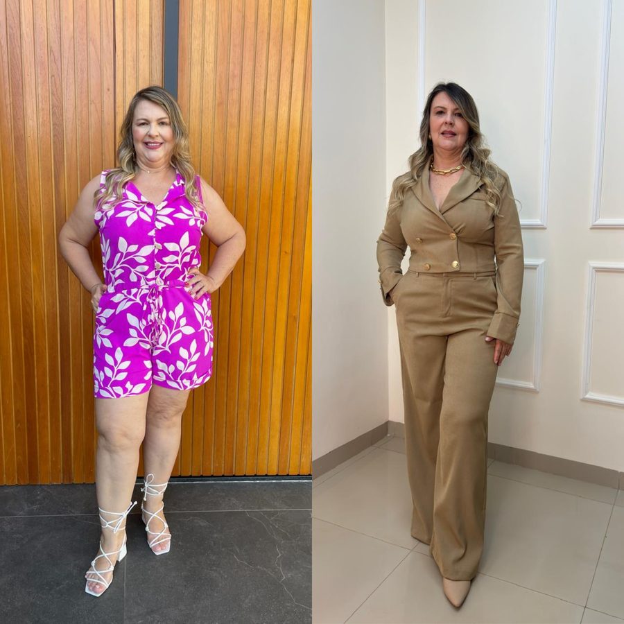 Antes e depois de uma aluna do Femme35