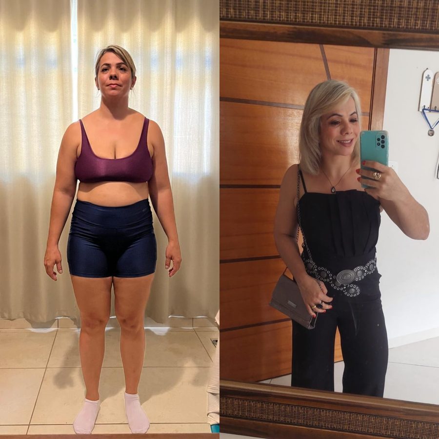 Antes e depois de uma aluna do Femme35
