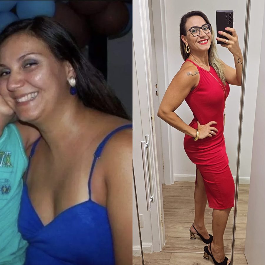 Antes e depois de uma aluna do Femme35