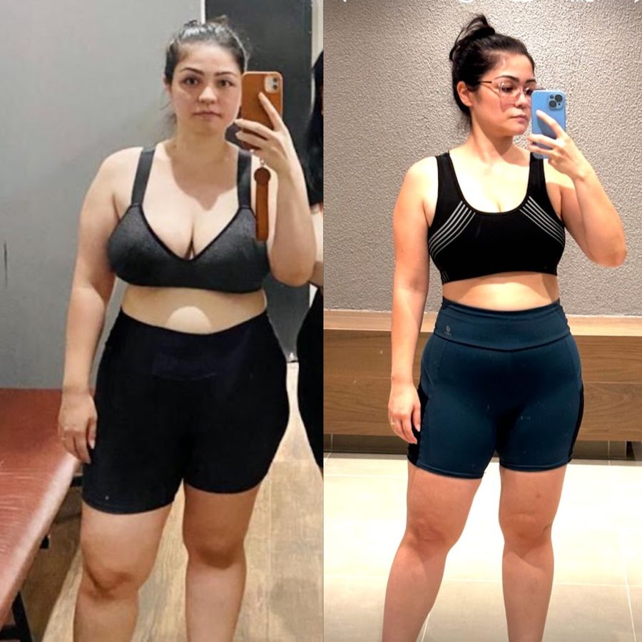 Antes e depois de uma aluna do Femme35