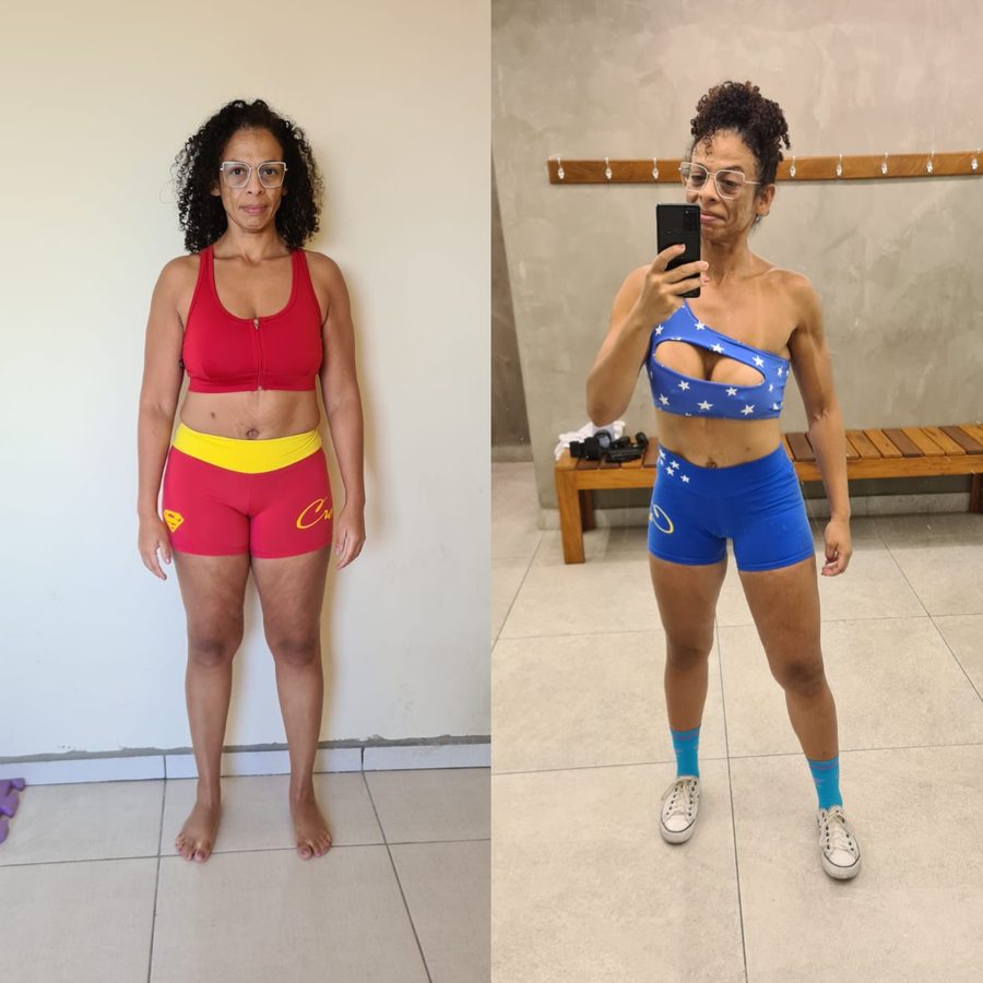 Antes e depois de uma aluna do Femme35