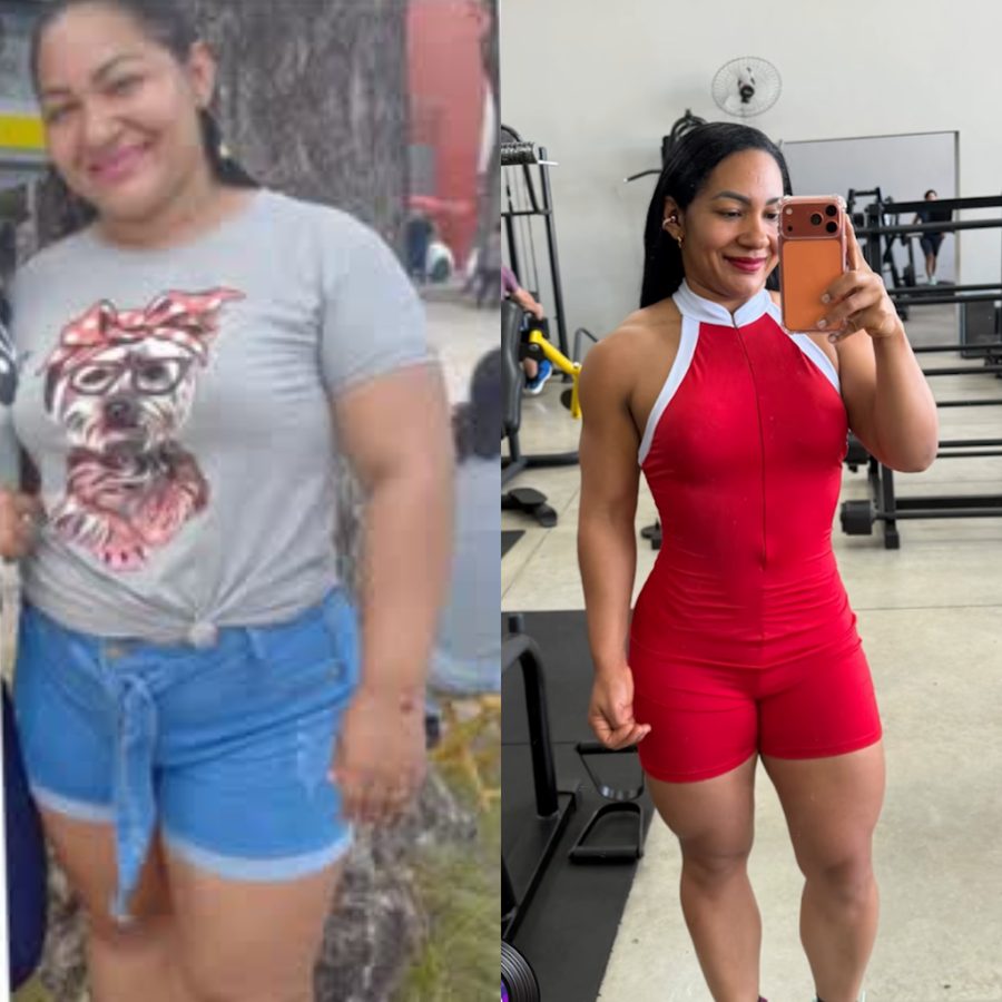 Antes e depois de uma aluna do Femme35