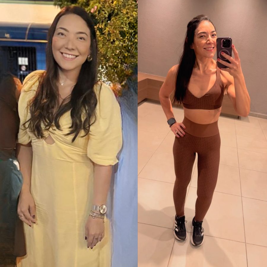 Antes e depois de uma aluna do Femme35