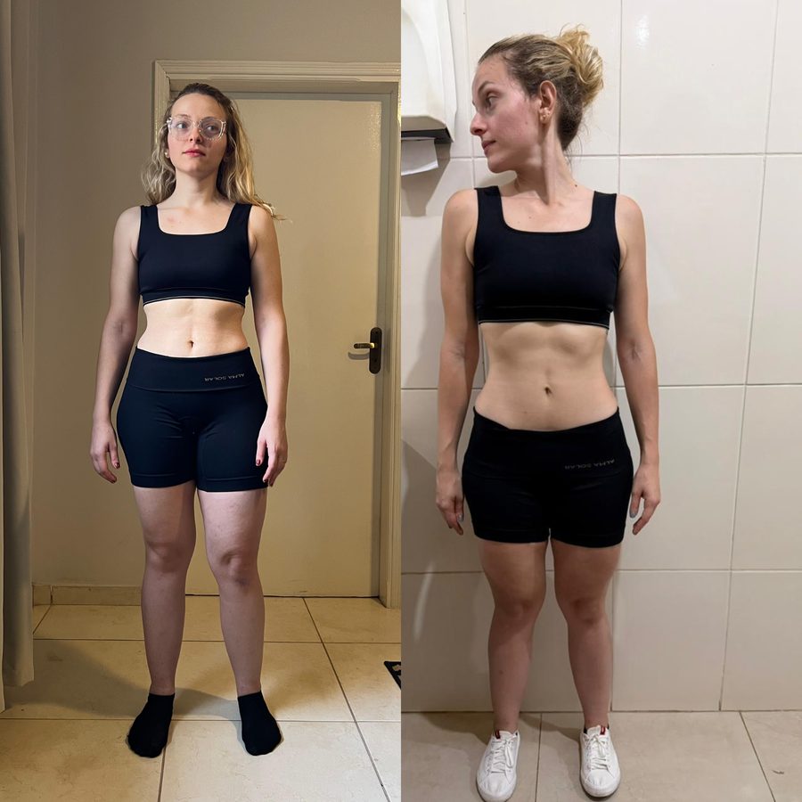 Antes e depois de uma aluna do Femme35