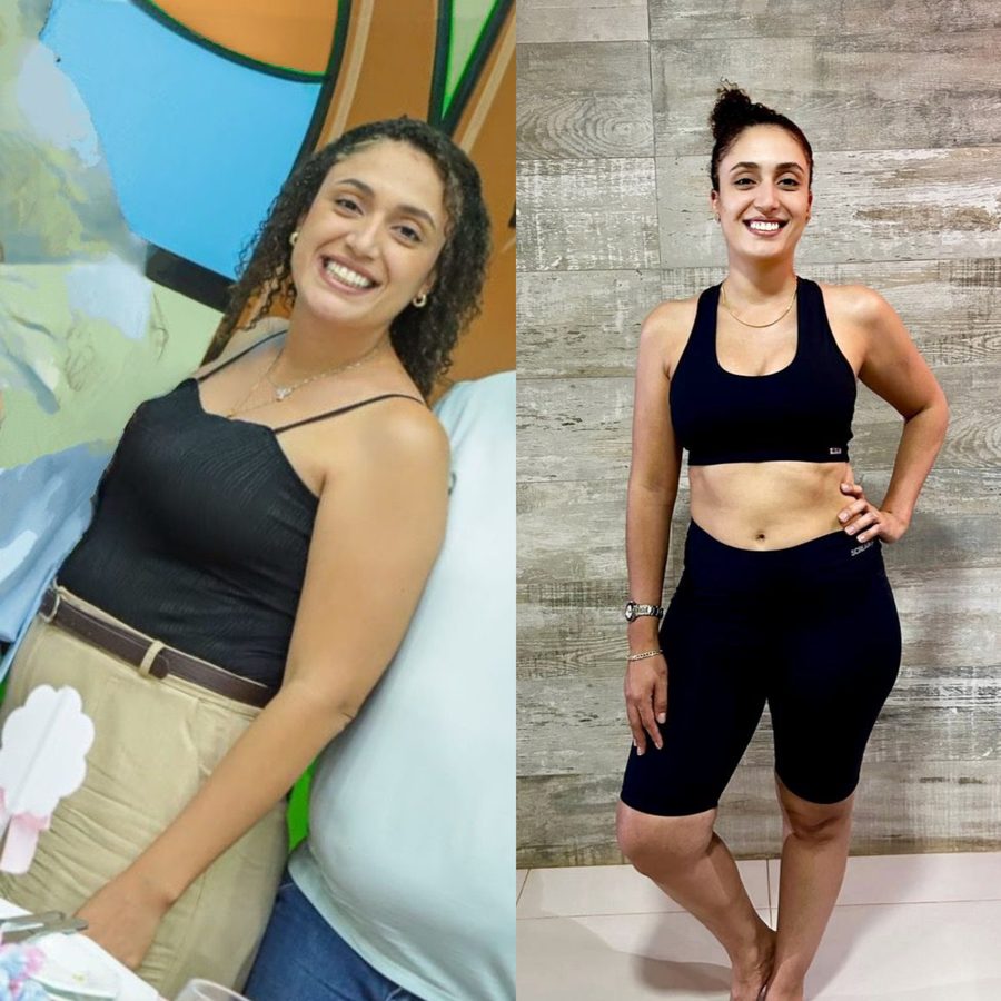 Antes e depois de uma aluna do Femme35