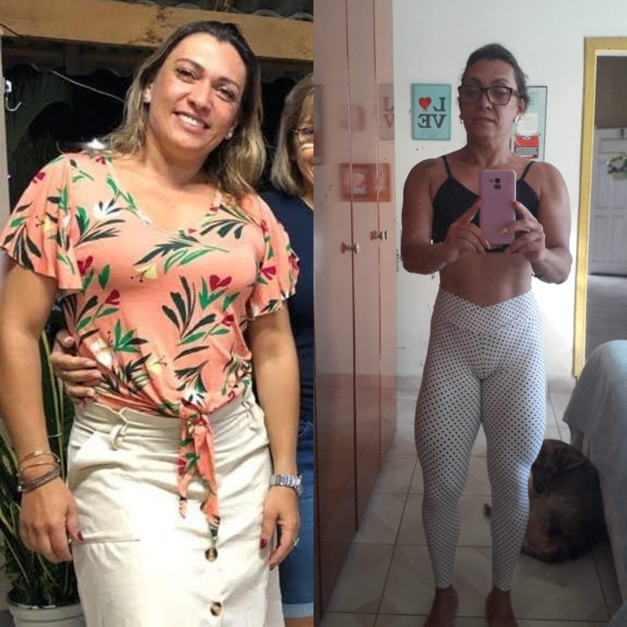 Antes e depois de uma aluna do Femme35